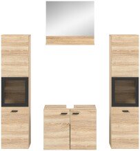 Badezimmer-Set >Boston< in Eiche Sonoma - 137x186x33cm (BxHxT)