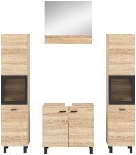 Badezimmer-Set >Boston< in Eiche Sonoma - 137x186x33cm (BxHxT)
