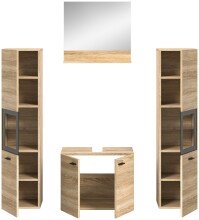 Badezimmer-Set >Boston< in Eiche Sonoma - 137x186x33cm (BxHxT)