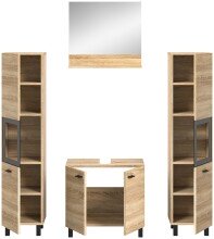 Badezimmer-Set >Boston< in Eiche Sonoma - 137x186x33cm (BxHxT)