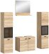 Badezimmer-Set >Boston< in Eiche Sonoma - 137x186x33cm (BxHxT)