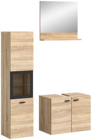 Badezimmer-Set >Boston< in Eiche Sonoma - 102x186x33cm (BxHxT)
