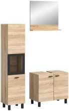 Badezimmer-Set >Boston< in Eiche Sonoma - 102x186x33cm (BxHxT)
