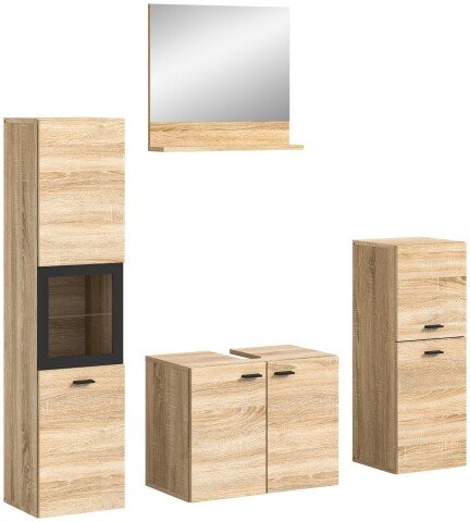 Badezimmer-Set >Boston< in Eiche Sonoma - 137x186x33cm (BxHxT)