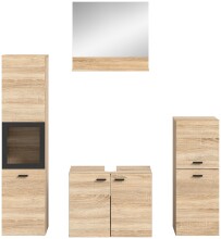 Badezimmer-Set >Boston< in Eiche Sonoma - 137x186x33cm (BxHxT)