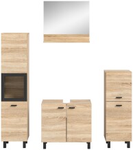 Badezimmer-Set >Boston< in Eiche Sonoma - 137x186x33cm (BxHxT)