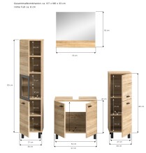 Badezimmer-Set >Boston< in Eiche Sonoma - 137x186x33cm (BxHxT)