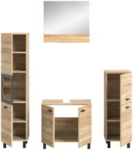 Badezimmer-Set >Boston< in Eiche Sonoma - 137x186x33cm (BxHxT)