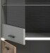 Vitrine >Celino< in Hellgrau - 85x195x37cm (BxHxT)