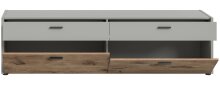 Lowboard >Celino< in Hellgrau - 185x51x43cm (BxHxT)