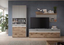 Wandboard >Celino< in Hellgrau - 140x70x22cm (BxHxT)