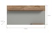 Wandboard >Celino< in Hellgrau - 140x70x22cm (BxHxT)
