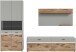 Wohnwand >Celino< in Hellgrau - 285x195x43cm (BxHxT)