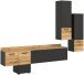 Wohnwand >Goal< in Grau - 247x196x37cm (BxHxT)