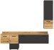 Wohnwand >Goal< in Grau - 195x196x37cm (BxHxT)
