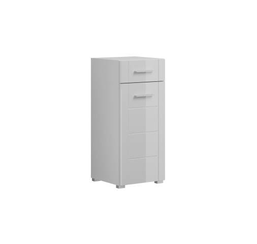 Hochschrank >Venice< in Weiß Hochglanz - 37x80x31cm (BxHxT)