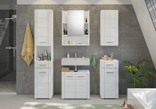 Hochschrank >Venice< in Weiß Hochglanz - 37x80x31cm (BxHxT)