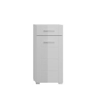 Hochschrank >Venice< in Weiß Hochglanz - 37x80x31cm (BxHxT)