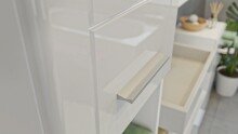 Hochschrank >Venice< in Weiß Hochglanz - 37x80x31cm (BxHxT)