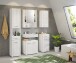 Hochschrank >Venice< in Weiß Hochglanz - 37x80x31cm (BxHxT)