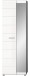 Garderobenschrank >Salsa< in Rauchsilber / Weiß Hochglanz - 60x192x37cm (BxHxT)
