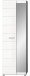 Garderobenschrank >Salsa< in Rauchsilber / Weiß Hochglanz - 60x192x37cm (BxHxT)