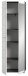 Garderobenschrank >Salsa< in Rauchsilber / Weiß Hochglanz - 60x192x37cm (BxHxT)
