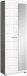Garderobenschrank >Salsa< in Rauchsilber / Weiß Hochglanz - 60x192x37cm (BxHxT)