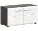 Sitzbank >Salsa< in Rauchsilber / Weiß Hochglanz - 80x44x37cm (BxHxT)