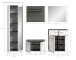 Garderoben-Set >Salsa< in Rauchsilber / Weiß Hochglanz - 250x192x37cm (BxHxT)