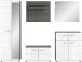 Garderoben-Set >Salsa< in Rauchsilber / Weiß Hochglanz - 250x192x37cm (BxHxT)