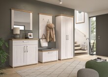 Garderobenschrank >Verona< in Sibiu Lärche - 80x196x39 (BxHxT)