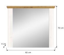Spiegel >Verona< in Sibiu Lärche, Spannplatte/Spannplatte - 82x70x4cm (BxHxT)