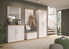 Sitzbank >Verona< in Sibiu Lärche, Spannplatte/Spannplatte - 80x47x39cm (BxHxT)