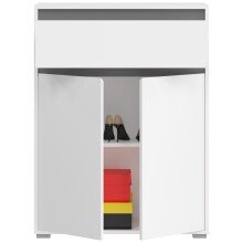 Schuhschrank >Torino< in Weiß - 76x102x35cm (BxHxT)