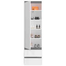 Garderobenschrank >Torino< in Weiß - 54x190x35cm (BxHxT)