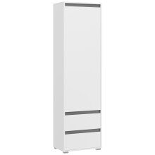 Garderobenschrank >Torino< in Weiß - 54x190x35cm (BxHxT)