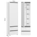 Garderobenschrank >Torino< in Weiß - 54x190x35cm (BxHxT)