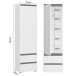 Garderobenschrank >Torino< in Weiß - 54x190x35cm (BxHxT)