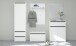Garderobenschrank >Torino< in Weiß - 54x190x35cm (BxHxT)