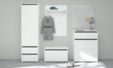 Sitzbank >Torino< in Weiß - 76x44x35cm (BxHxT)