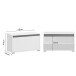 Sitzbank >Torino< in Weiß - 76x44x35cm (BxHxT)