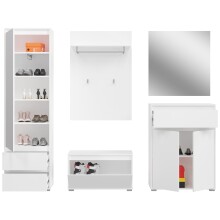 Garderoben-Set >Torino< in Weiß - 236x190x35cm (BxHxT)