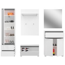 Garderoben-Set >Torino< in Weiß - 236x190x35cm (BxHxT)