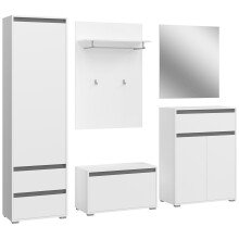 Garderoben-Set >Torino< in Weiß - 236x190x35cm (BxHxT)