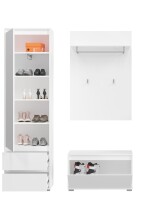Garderoben-Set >Torino< in Weiß - 145x190x35cm (BxHxT)