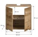Waschbeckenunterschrank >Zeno< in Evoke Oak, Spannplatte/MDF - 64x60x34 (BxHxT)