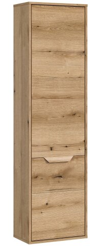 Hochschrank >Zeno< in Evoke Oak, Spannplatte/MDF - 44x164x32cm (BxHxT)