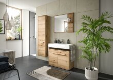 Hochschrank >Zeno< in Evoke Oak, Spannplatte/MDF - 44x164x32cm (BxHxT)