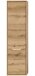 Hochschrank >Zeno< in Evoke Oak, Spannplatte/MDF - 44x164x32cm (BxHxT)